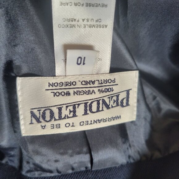 Pendleton Womens Navy Wool Blazer Size 10 - Picture 4 of 4
